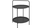 Table ronde Ø50cm gris foncé adaptée à l'extérieur