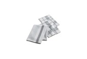 Torchons 100% coton 50x70cm gris lot de 3 pièces