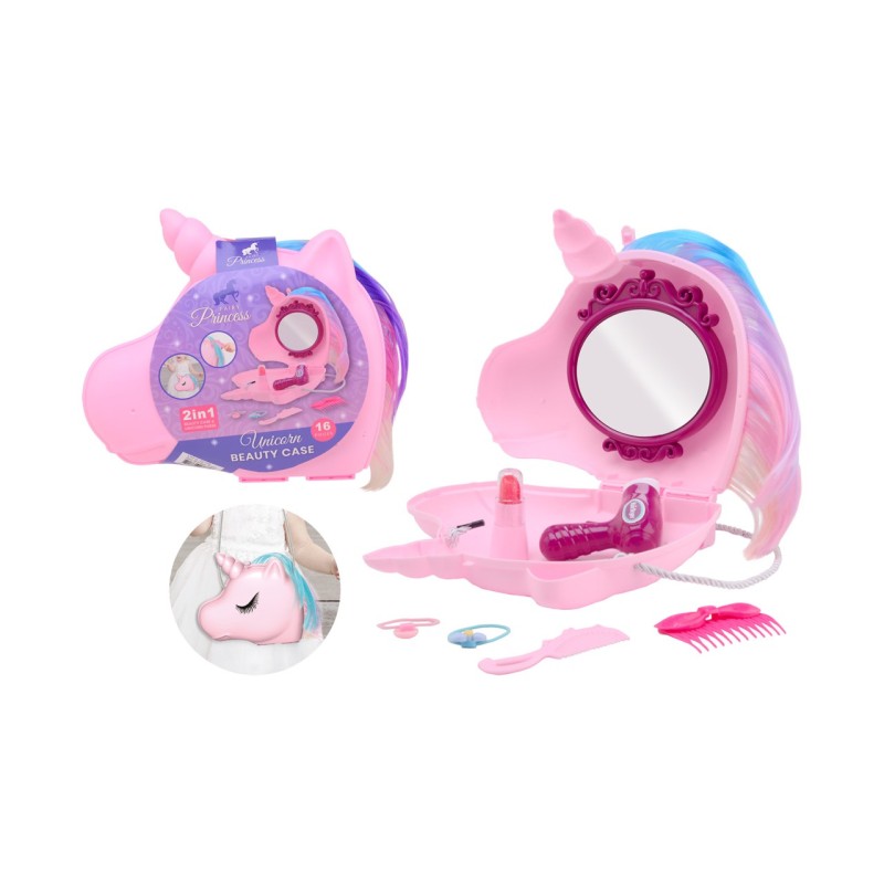 John Toy Eenhoorn Beauty Case Met Koord 25x21cm