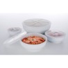 Set de bols frais en porcelaine avec couvercle pour micro-ondes, 4 pièces