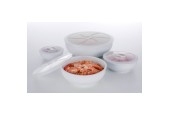 Set de bols frais en porcelaine avec couvercle pour micro-ondes, 4 pièces
