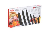 Alpina Set de couteaux 6 pièces, 5 couteaux et éplucheur