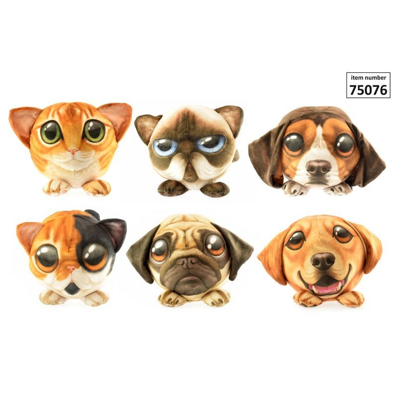 Animaux imprimés Big Face XL disponibles en 6 versions.