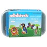 Ministeck Dierentuin dieren 4-in-1 in kunststof box 500-delig