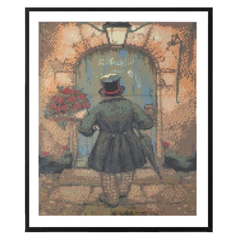 Grafix Peinture diamant Anton Pieck - Homme aux roses 40x50cm