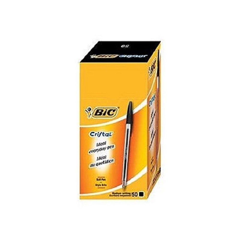 Bic boîte de 50 stylos Cristal noir