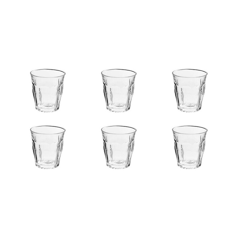 Duralex Gobelet Picardie verre dur 250ml boîte de 6 pièces