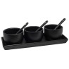 Sauzenset 7-delig porselein mat zwart