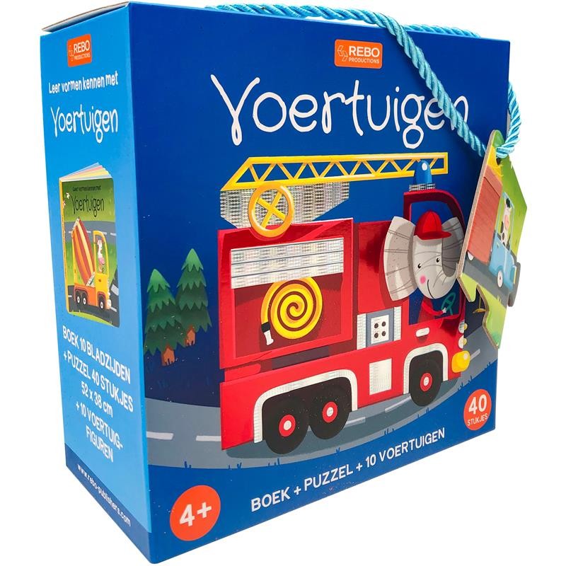 Rebo Vehicles - Livre-Puzzle - 10 figurines