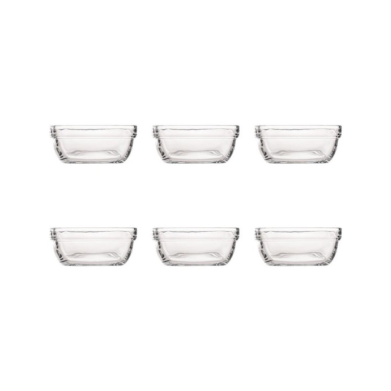 Duralex bol Carre carré verre dur 6 pièces 11x11x4,6cm
