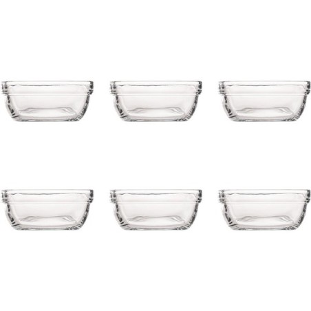 Duralex bol Carre carré verre dur 6 pièces 11x11x4,6cm