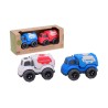 John Toy Jouéco set a 2 Hulpdienstvoertuigen bio-plastic 25x8x10cm