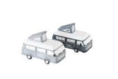Boltze Home Spaarpot Vanlife camper polyresin- 19x11x12cm- verkrijgbaar in lichtgrijs of donkergrijs