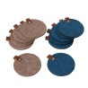 Boltze Home Coaster Modena feutre avec cuir-Dia1 0cm- disponible en marron ou bleu