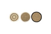 Set de table Ø30cm jonc de mer/coton
