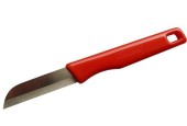 Schilmesje Solingen los RVS met rood heft en ophangoog. Rostfrei, made in Germany.