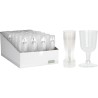 Excellent Houseware Lot de 4 verres à vin en plastique réutilisables 160 ml, lavables au lave-vaisselle