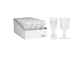 Excellent Houseware Lot de 4 verres à vin en plastique réutilisables 160 ml, lavables au lave-vaisselle