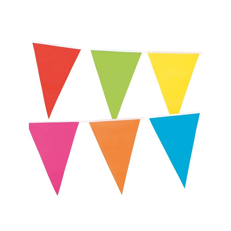 Ligne drapeau géant multicolore 10 mètres 100% polyéthylène