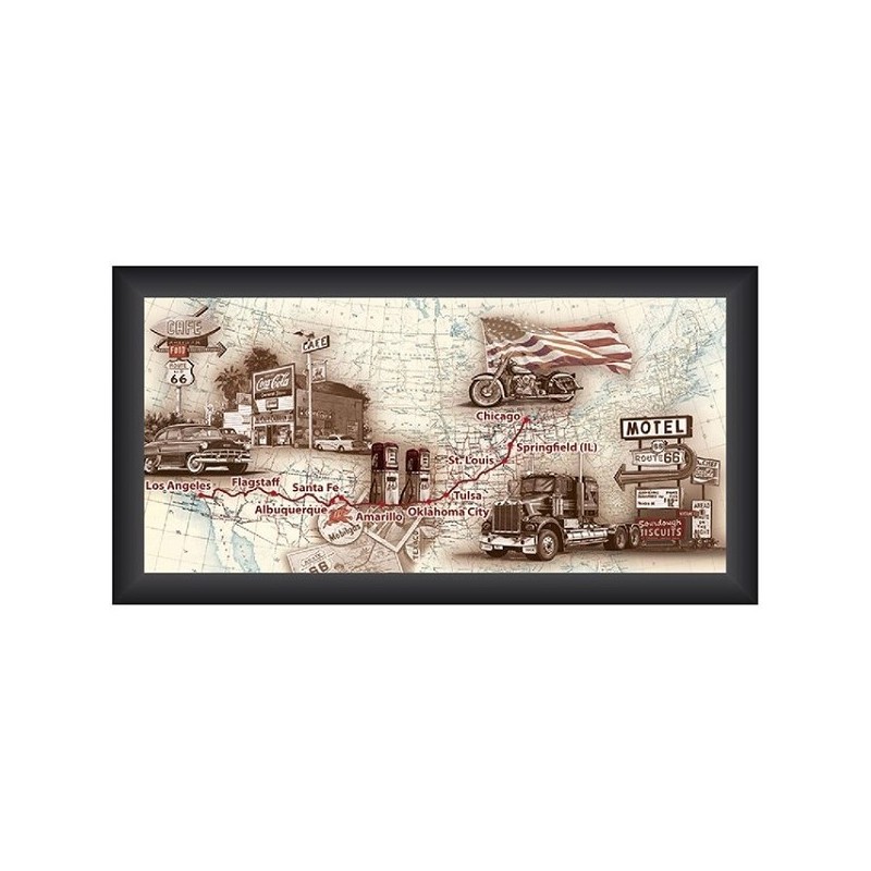 Schilderij Motel/Cafe Route66 40x80cm