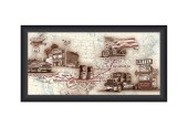 Tableau Motel/Café Route66 40x80cm
