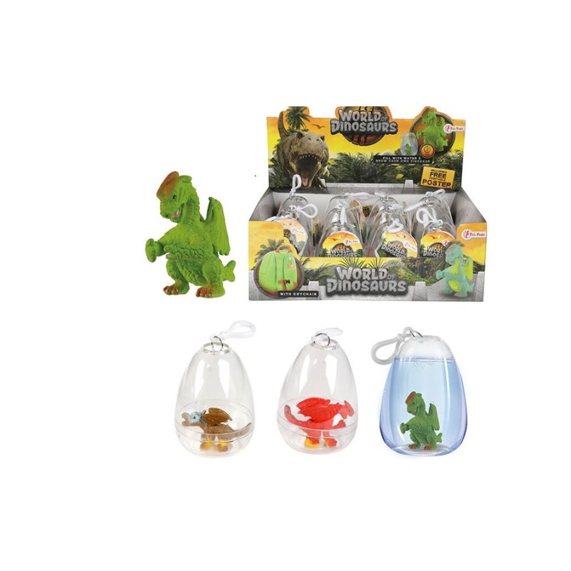 Toi Toys World of Dinosaurs Groeidino in ei sleutelhanger