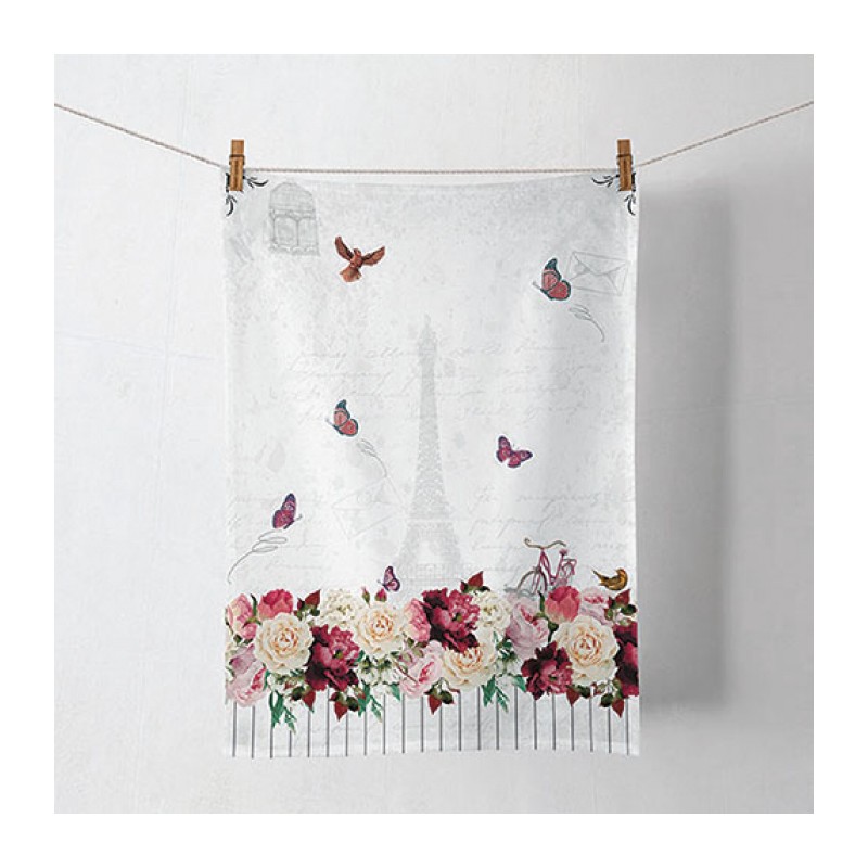 Ambiente Torchon de Cuisine Torchon Romantique Paris 100% Coton 50x70cm