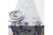 Ambiente Chemin de table Lunaria vert 40x150cm 100% Coton