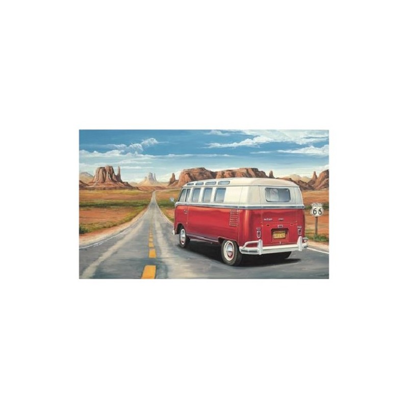 Schilderij VW monument valley 40x80cm in zwart houten lijst