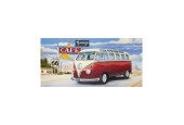 Tableau VW Tommy's café 40x80cm sous cadre en bois noir