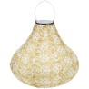 Lampe solaire lanterne forme poire dia30cmx27cm 1 LED blanc chaud