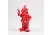 Stoobz Polystone statue nain f*ck you rouge 16x12x32cm