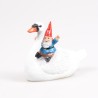 Gnome brillant sur dos d'oie (flottant) l 20cm
