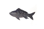 Déco murale poisson Atlantic 71x5xh34cm métal bleu foncé