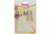 Poche à douille en coton Metaltex Dolceforno 31 cm avec 6 douilles en acier inoxydable