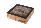 Theekist Bistro 9-vaks 24x24x7,5cm