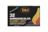 THM Briquet cubes paraffine blanche pack par 32