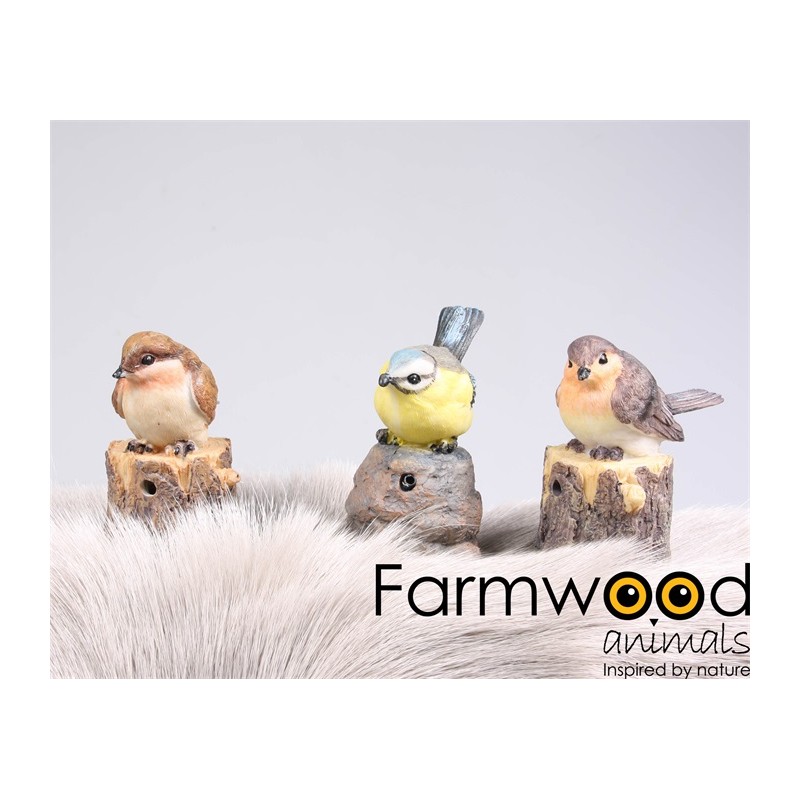 Image de jardin Farmwood Animals Oiseau avec musique 9x6x10 cm