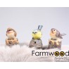 Image de jardin Farmwood Animals Oiseau avec musique 9x6x10 cm
