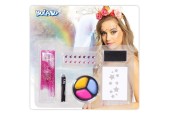Make-up Kit Eenhoorn (sjabloon, Stickervel Met 14 Edelstenen, Vetschmink,