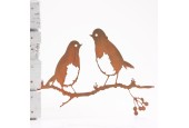 2 vogels op tak 33x25cm