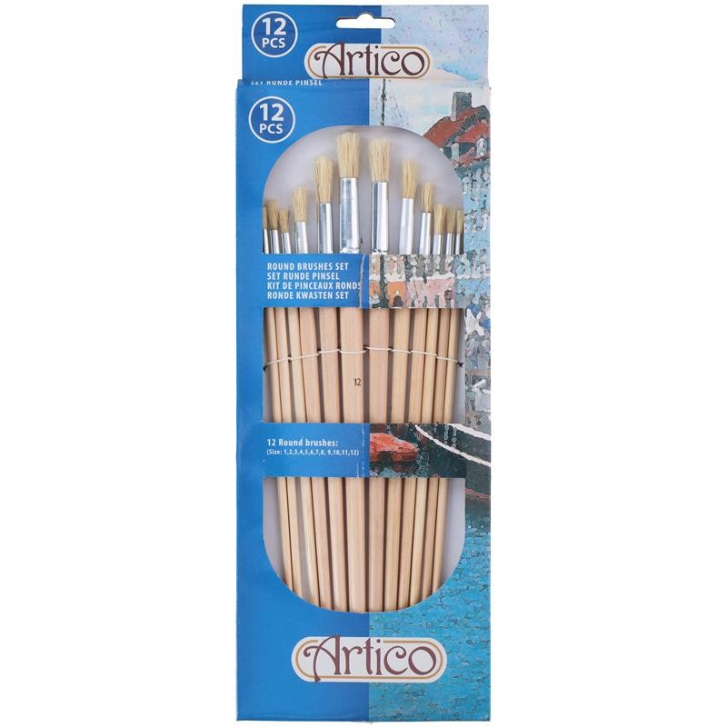 Set de pinceaux rond 12 pièces