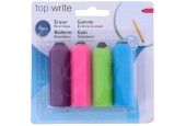 Top Write Eraser forme crayon 4 pièces sur carte