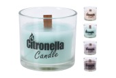 Citronella kaars in glazen pot