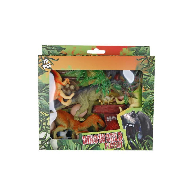 Ensemble de jeu dinosaure DinoWorld 19 pièces