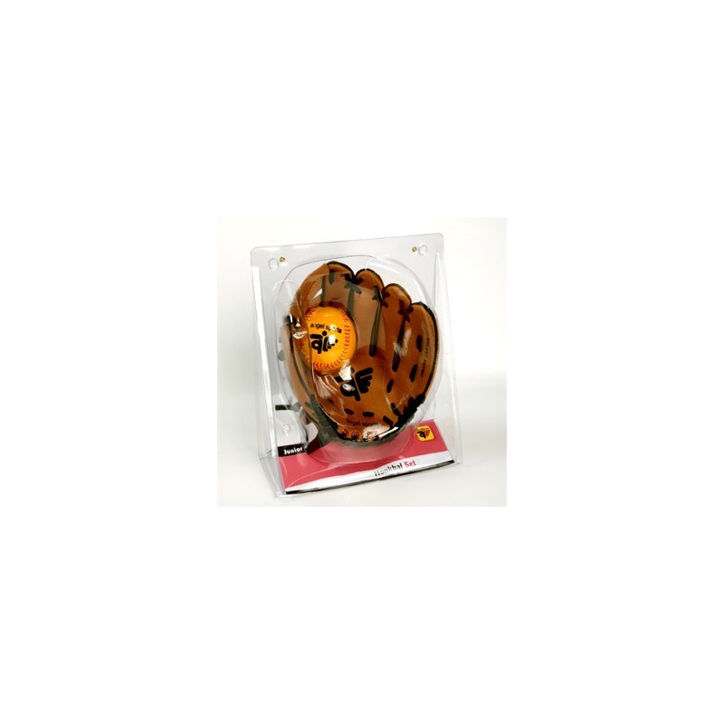 Gant de baseball marron avec balle