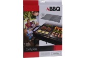 Barbecue grill plaat 2 delig rvs 46x30cm