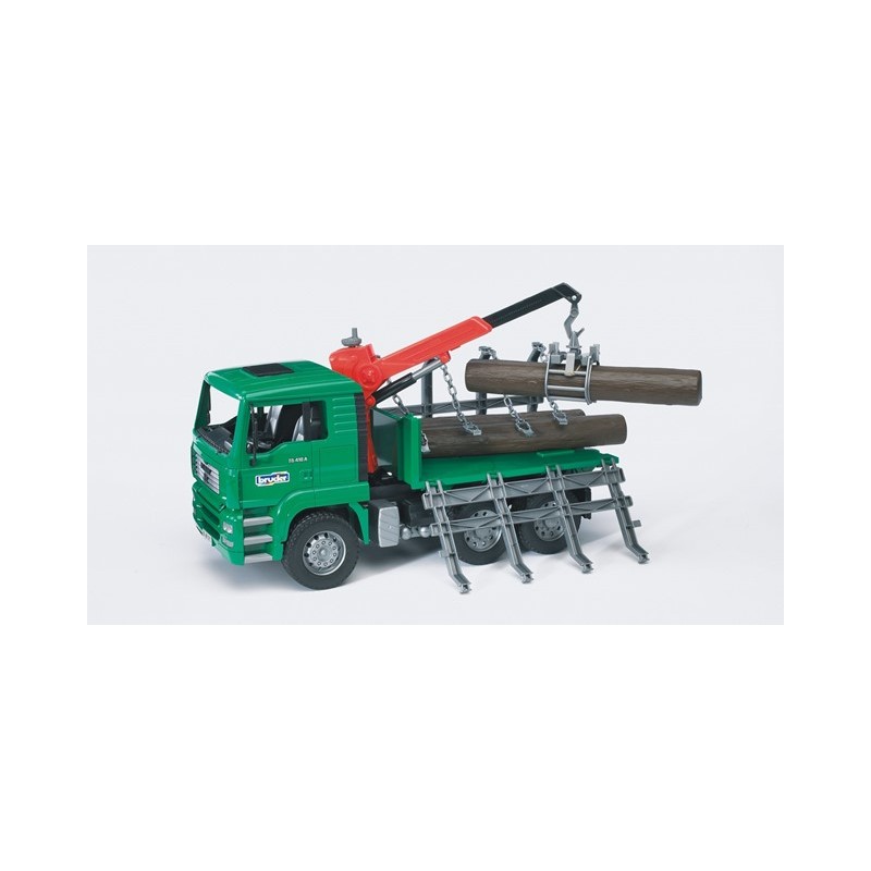 Camion de transport de bois Bruder MAN TGA avec grue et grumes