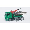 Camion de transport de bois Bruder MAN TGA avec grue et grumes