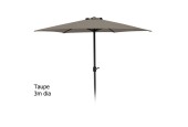 Parasol 3 meter met draaimechanisme Taupe